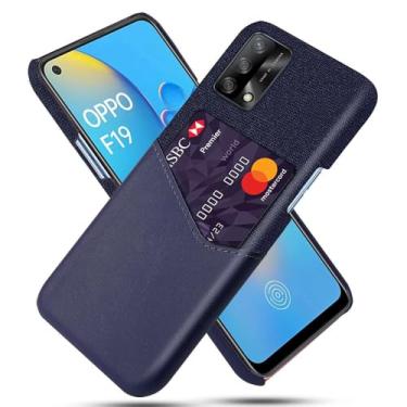 Imagem de Capa para OPPO A74 4G,Anti-deslizamento,Proteção contra quedas de 360°,Resistência à impressão digital,Tela e caso de couro PU com 1 slot de cartão atrás-Blue