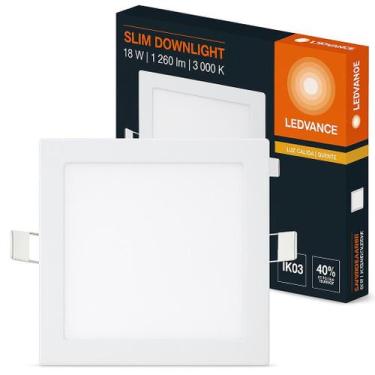 Imagem de Plafon Quadrado Embutir 18w Luz Quente 3000K Amarela - Ledvance