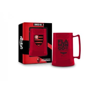 Imagem de Caneca gel 300ml - flamengo libertadores vermelha  - BRASFOOT