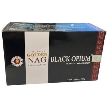 Imagem de Incenso Massala Goloka Black Opium - 180 Varetas  Índia - Meta Atacado