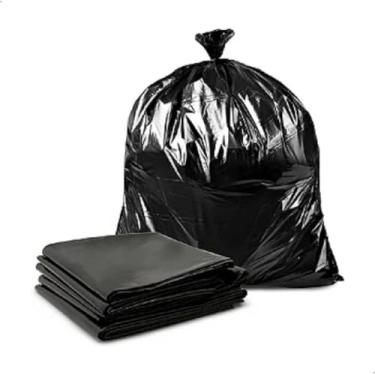 Imagem de Saco para Lixo Reforçado 60 Litros Preto 70x80 cm Pacote 5kg