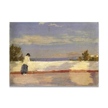 Imagem de Hazelnut John Lavery Iconic Realist Portrait & War Scene Canvas Art – Decoração de parede irlandesa atemporal para casa 39,98 x 55,88 cm Un Framed