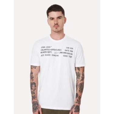 Imagem de Camiseta John John Masculina Regular Fit Gate 098 Branca-Masculino