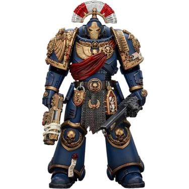 Imagem de JOYTOY Warhammer 40k Space Marine 2，Ultramarines Relic Secundus Armour with Artificer Bolt Rifle, chainsword and Bolt Pistol 1/18 Action Figure Collect and Display Model