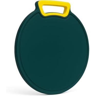 Imagem de Tábua de Corte Polietileno Plástico para Carnes Legumes Vegetais Frutas Anti bacteriana Anti Odor com Suporte Fácil de Limpar Profissional (Retangular)