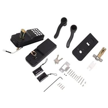 Imagem de Impressão digital Lock Smart Aluminium Remote Desbloquear o teclado Passcode inteligente Bloqueio de porta de entrada para o escritório em casa Durável 7.1x2.9x2.5in