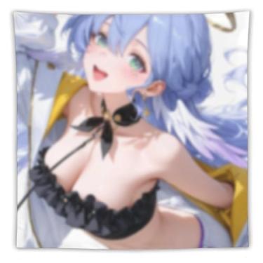 Imagem de LIEGBMEU Tapeçaria de biquíni sexy anime menina 152.4 cm x 152.4 cm interior exterior parede colcha arte decoração de tapeçaria caprichosa, AF349