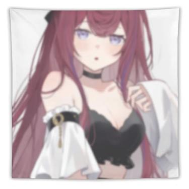 Imagem de LIEGBMEU Sexy Bikini Hot Anime Girl Tapeçaria 152.4 cm x 152.4 cm Interior Exterior Wall Quilt Art Decoração de Tapeçaria Caprichosa, AF175