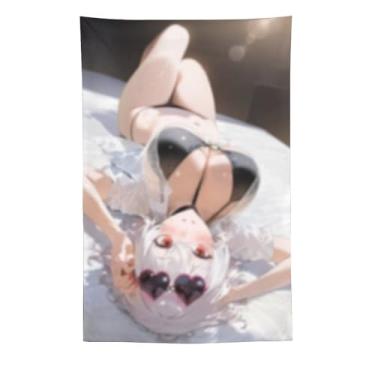 Imagem de LIEGBMEU Sexy Bikini Hot Anime Girl Tapeçaria 152.4 cm x 228.6 cm Interior Exterior Wall Quilt Art Decoração de Tapeçaria Caprichosa, AF434