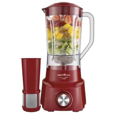 Imagem de Liquidificador Britânia Diamante com Filtro - 4 Velocidades + Pulsar, 1050W Vermelho, 110V 220V
