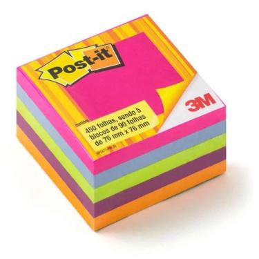 Imagem de Bloco Post-it Neon 76x76mm - 450 folhas, Não se aplica
