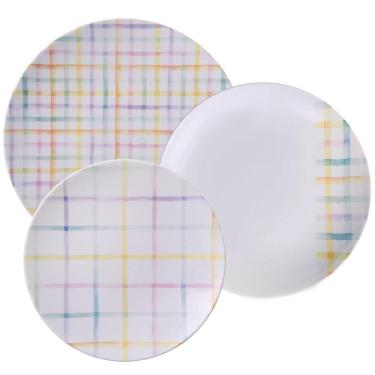 Imagem de Jogo de Pratos Tramontina Sweet Color em Porcelana Decorada 12 peças - 96589057