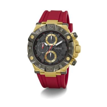 Imagem de Relógio Masculino Guess Preto E Vermelho Original Gw0802g2-Masculino