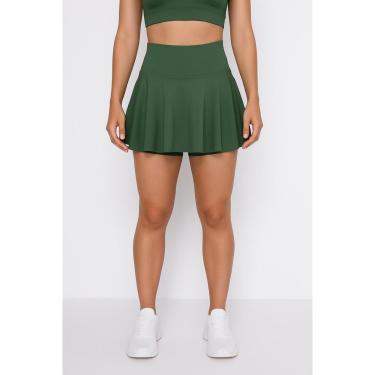 Imagem de Short Saia Babado Academia Fitness Cintura Alta Em Suplex WOLFOX-Feminino