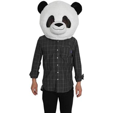 Imagem de MatGui Máscara De Cabeça Panda Pelúcia, Mascote Adulto, Animal, Halloween, Fantasia Festa Aniversário Branca