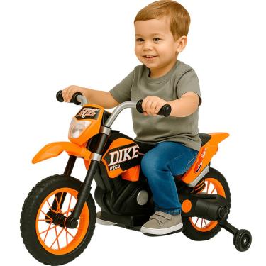 Imagem de Mini Moto Elétrica Infantil Radical Bang Toys Laranja 12V
