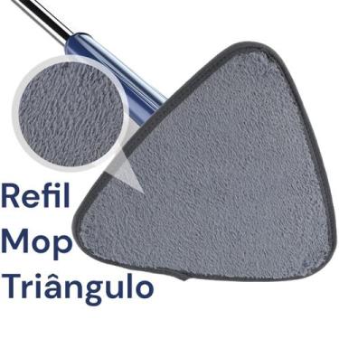 Imagem de Refil Mop Triangular 360 Rodo Giratório Lava Seca Com Extrusão Microfi