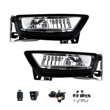 Imagem de Faróis de neblina para Honda Accord 2013 2014 2015 4 portas Sedan com lâmpadas de halogêneo H11 55W e kit de fiação (lente transparente)