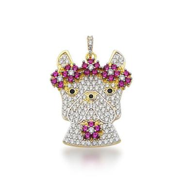Imagem de Pingente Pet cravejado com Zirconias Banhado Ouro 18k - Atraktiva Jóia