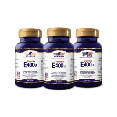 Imagem de Vitamina E 400 Ui Vitgold Kit 03 Unidades