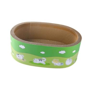 Imagem de IEUDNS Arranhador de gato de papelão, brinquedo de treinamento para sofá, almofada de arranhar corrugada resistente, sofá-cama para exercícios de sono, M