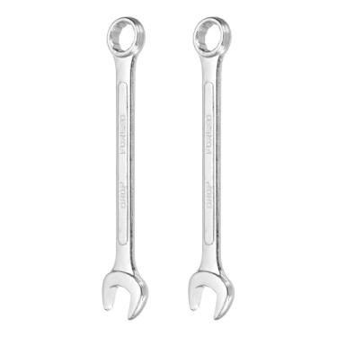 Imagem de HARFINGTON 2 peças de chave inglesa métrica de 14 mm, caixa de 12 pontos e chave inglesa de extremidade dupla de aço zincado de extremidade aberta para conserto de móveis de tubos automotivos, faça