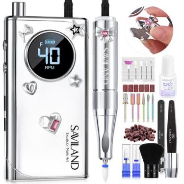 Imagem de Furadeira de unhas elétrica SAVILAND 2024 Pro Future Tech 40000RPM