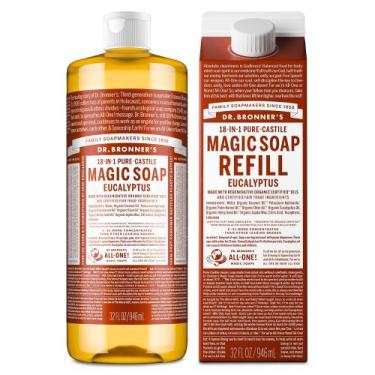 Imagem de Sabonete líquido Dr. Bronner's Pure-Castile Eucalyptus 946mL + Refil