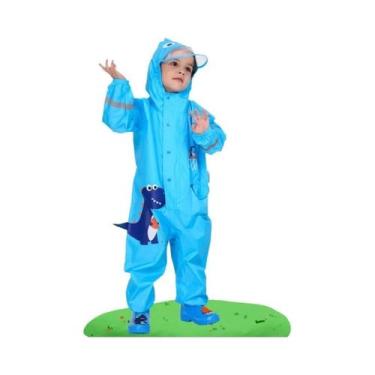 Imagem de Macacão Impermeável Para Crianças Com Capuz, Estampa De Animais Em Car