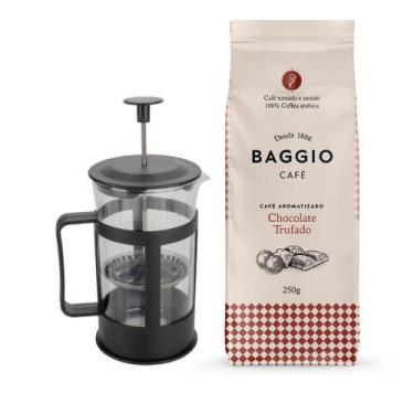 Imagem de Kit Café Gourmet Moído Em Pó Baggio Prensa Francesa 600Ml - Baggio Caf