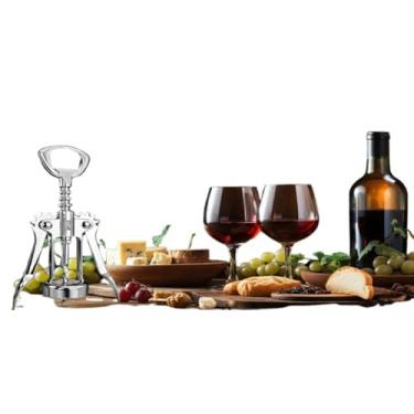 Imagem de Fragrance Spice Abridor de vinho com cortador de alumínio – Abridor multifuncional de saca-rolhas Premium. Abridor de garrafa de vinho manual tudo em um para sommelier, garçom e uso doméstico – Aço