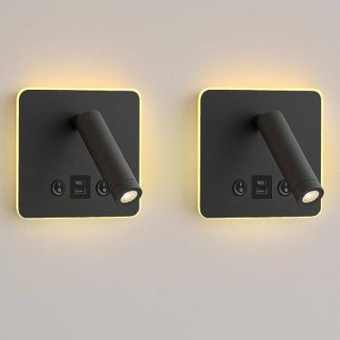 Imagem de 2 Arandela De Leitura Foco Móvel Led Usb E Usb-C Spot Bet84