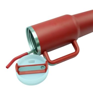 Imagem de Garrafa térmica em aço inoxidável Mantém as bebidas na temperatura ideal Ideal para o ginásio, trabalho, viagens e uso diário (Vermelho)