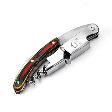 Imagem de Abridor de garrafas profissional com dobradiça dupla para garçom saca-rolhas abridor de garrafas de vinho multifuncional multifuncional abridor de garrafas de cerveja de vinho