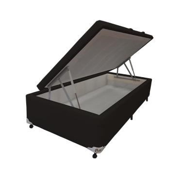 Imagem de Box Baú Castor Solteiro Preto 100x200x35cm