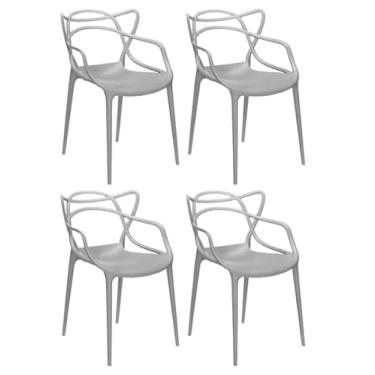 Imagem de Conjunto com 4 Cadeiras Aviv Cinza Fratini