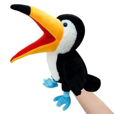 Imagem de Hand Puppet é um bicho de pelúcia Toucan Puppet para crianças - okegzt