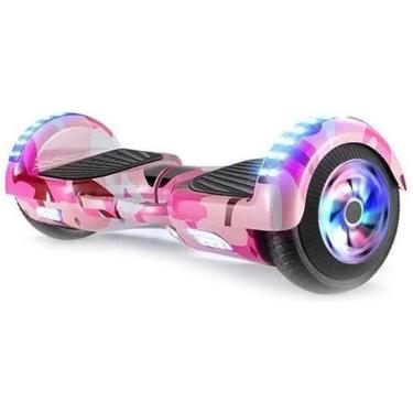 Imagem de Hoverboard Overboard Skate Elétrico Led Rosa Camuflado