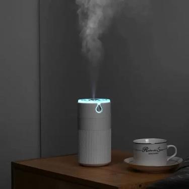 Imagem de Difusor De Aroma Abajur Aromatizador Umidificador Elétrico Carro Escritório 400ml - BRANCO