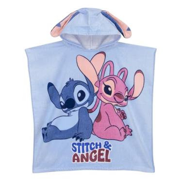 Imagem de Disney Poncho infantil | Toalhas de natação para meninas | Toalha de praia com capuz para meninas | Tamanho único | Azul