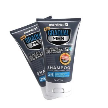 Imagem de Shampoo Escurecedor Gradual Men Original Kit 2 Pçs - Durall