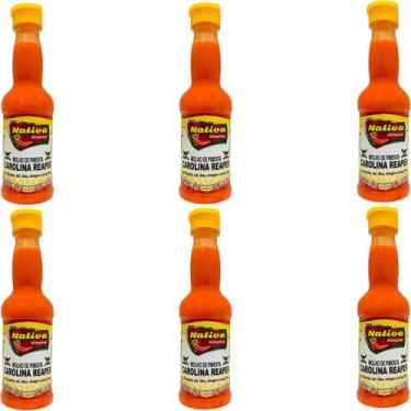 Imagem de Kit c/6 Pimentas Carolina Reaper A mais Forte do Mundo 150ml - Nativa