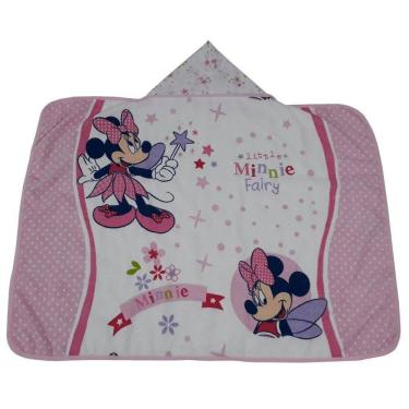 Imagem de 1 Toalha De Banho Disney Com Capuz Forrada De Fralda Minnie