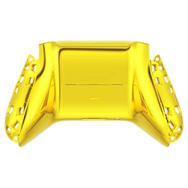 Imagem de eXtremeRate Revestimento inferior personalizado brilhante dourado cromado com capa de bateria para controle Xbox Series S/X - Controle e trilhos laterais não incluídos