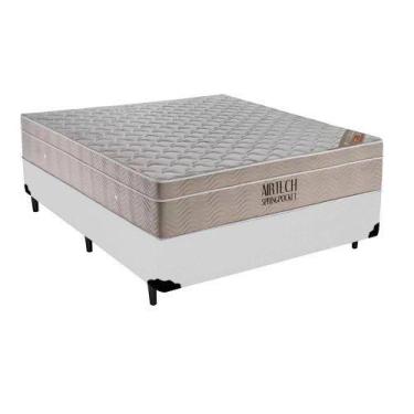 Imagem de Cama Box Casal + Colchão Airtech Springpocket (138X188X61) - Ortobom