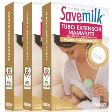 Imagem de KIT C/ 30 Tubos Extensor Tam. 4 SaveMilk - Sonda Refil Mamatutti Relactador - Marca Original Incolor