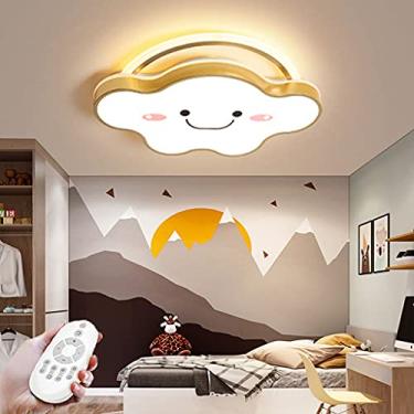 Imagem de Luminária de teto regulável, moderna, LED, para meninos e meninas, quarto, lustre de sala de estar, abajur de acrílico com controle remoto, quarto infantil, escritório, restaurante, iluminaç