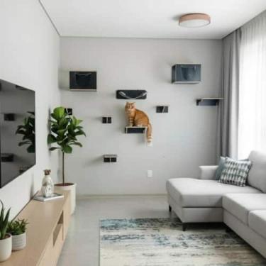 Imagem de Playground Gato 9pcs Com Rede de Descanso Premium Montado Resistente S