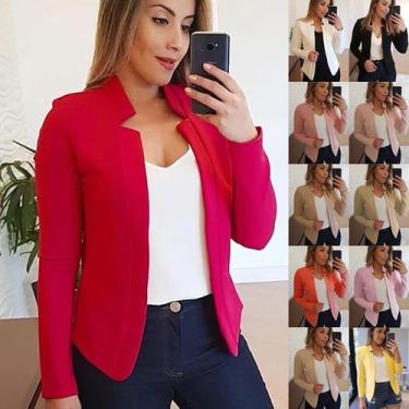 Imagem de Jaqueta de moda feminina de algodão vermelho Temperamental Shift - Lig
