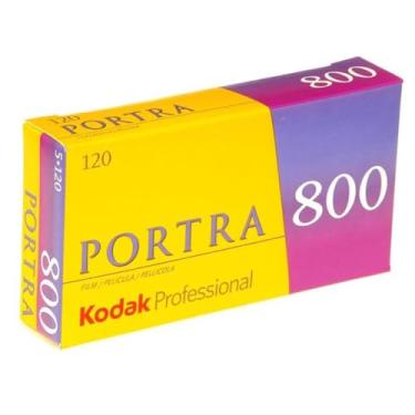 Imagem de Kodak 812 7946 Professional Portra 800 Color Negative Film 120 (ISO 800) Pacote com 5 rolos